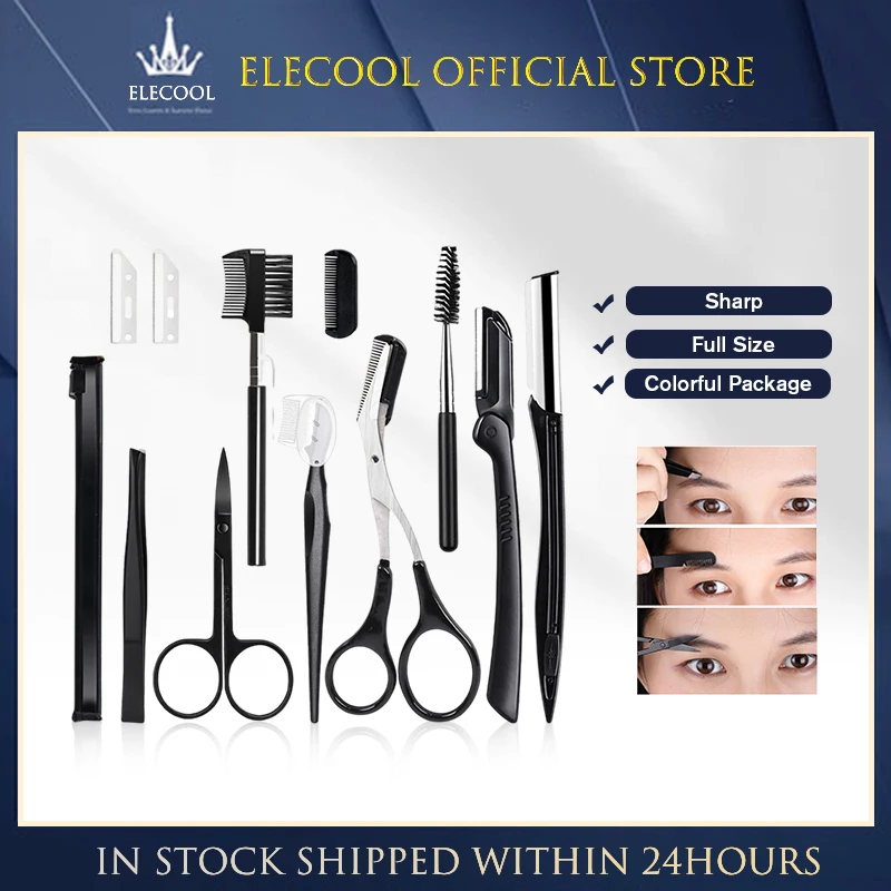 

11/9/6/4Pcs Eyebrow Cutters Set Eye Brow Trimmer Scissors Face Shaver Hair Removal Razor Woman Eyebrow Shaper Makeup Tools