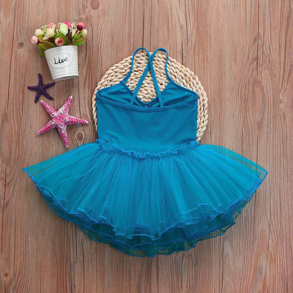 Балетное платье для маленьких девочек Трико-пачка танцев Гимнастический ремешок