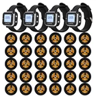 CATEL 30 кнопочный 4 Часы Беспроводная система вызова телефонная идентификация пейджер для ресторана официанта звонок зуммер