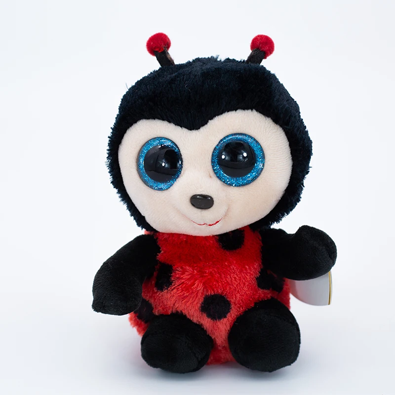 Фото 15 см Ty Beanie Boos с большими блестками лиса Божья коровка Кот Зебра енот плюшевое искусственное украшение Детский Рождественский подарок на ден... №5