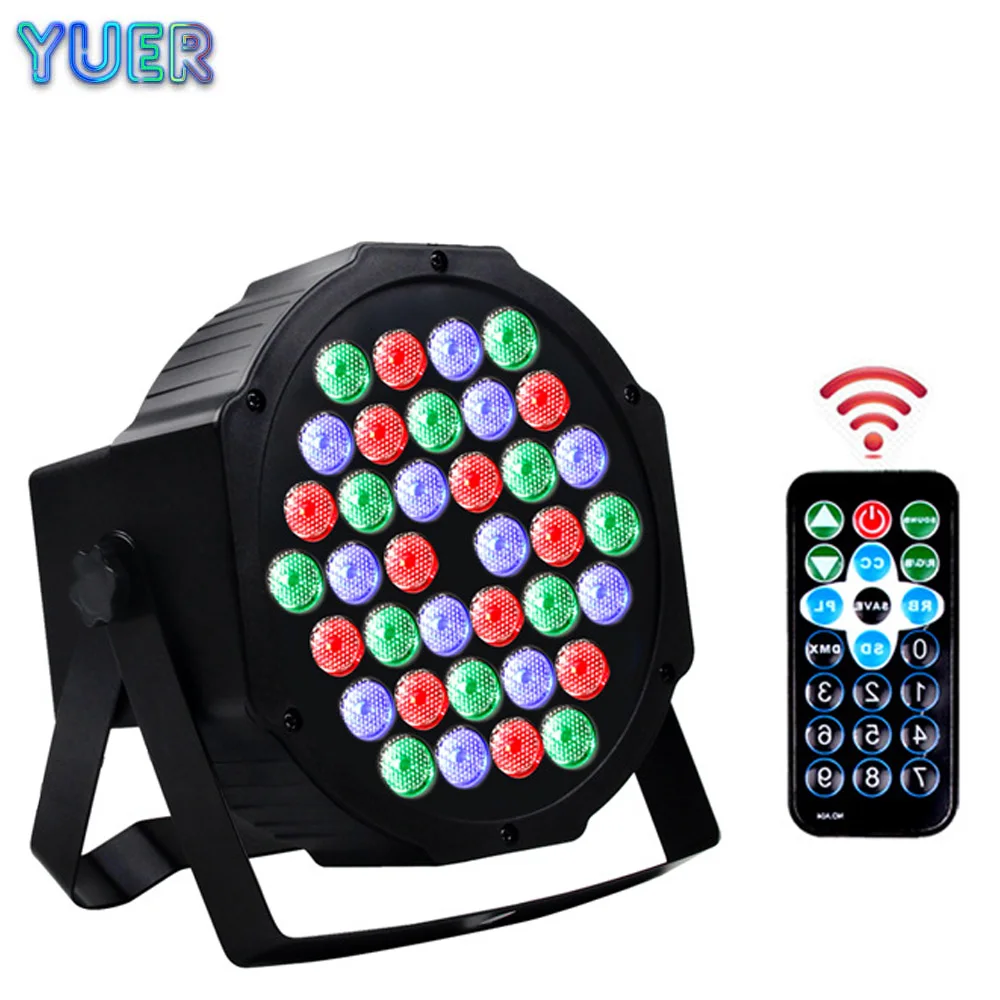 Быстрая доставка DJ Disco светодиодный светильник 36x3W Par RGBW плоский Светильник