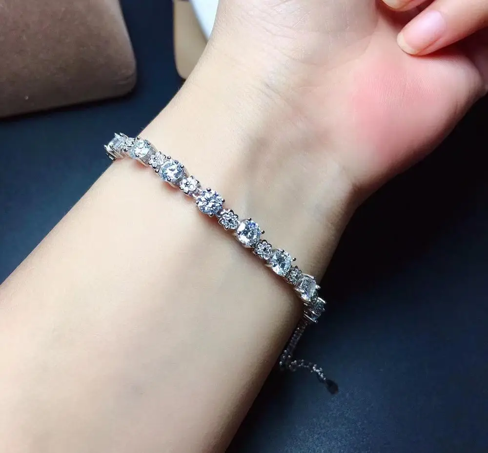 

MDINA MoissaniteD VVS Women's Bracelet 925pure silver diamond bracelet latest style hot sale promotion luxury jewelry designers