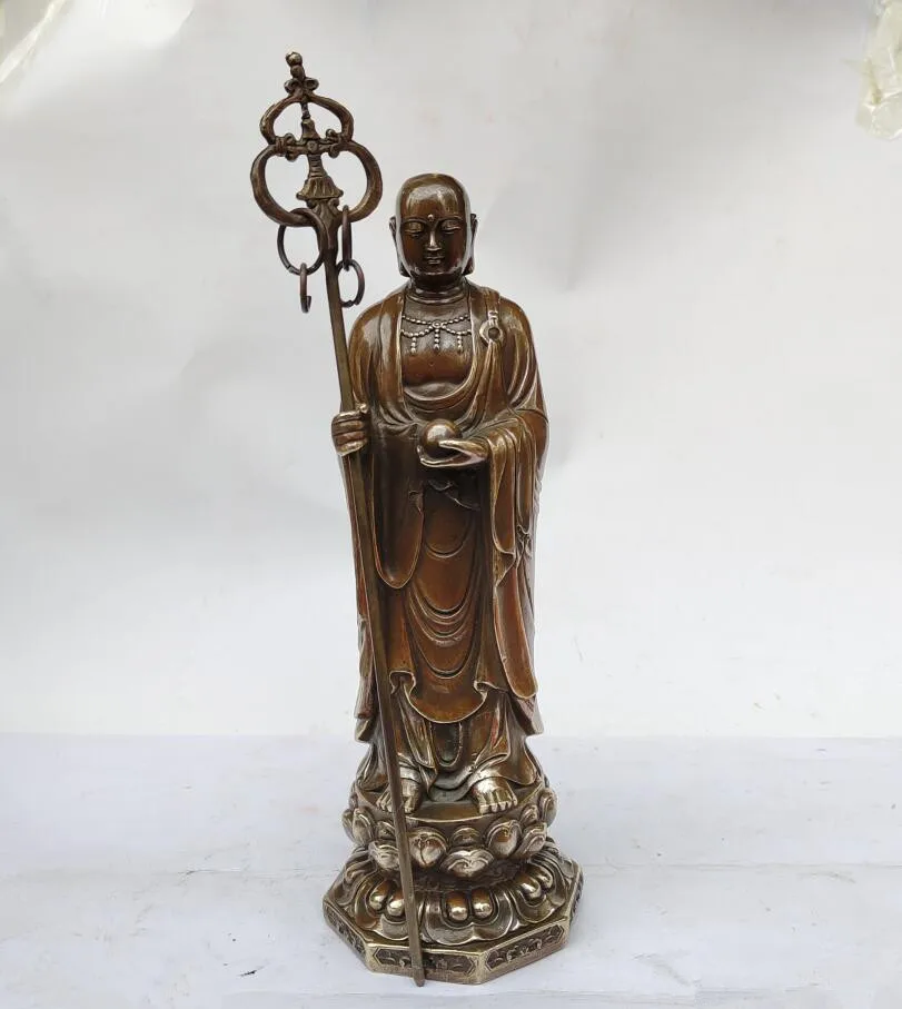 

Archaize латунь Ksitigarbha bodhisattva статуя ремесла