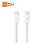 Кабель ZMI 100 Вт, 5 А, usb type-c на usb type-c, PD зарядное устройство для Samsung, xiaomi 9, ноутбука, macbook, кабель для быстрой зарядки 2 м, 1,5 м, оригинал