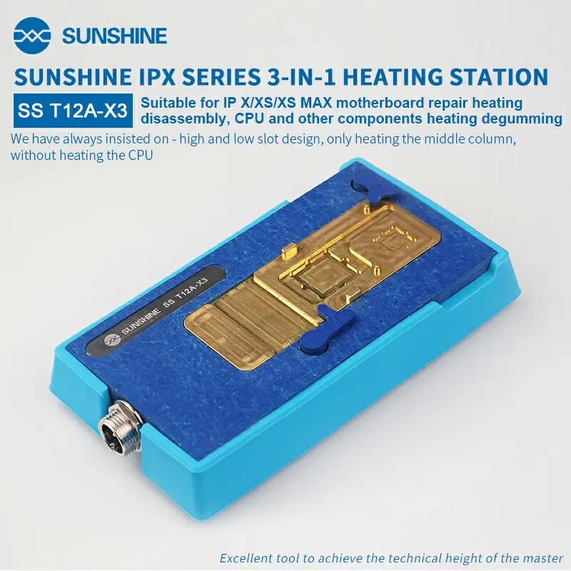 SS-T12A iPhone материнская плата сепаратор нагревательная станция для iPhone X/XS MAX Процессор IC чипы разборка клей для удаления