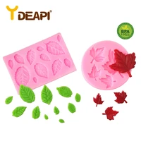 ydeapi 3d silicone baking mold diy maple leaf mould chocolate fondant cake decorating tool temperature resistance