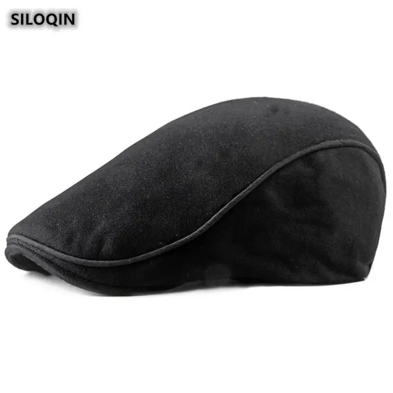 

SILOQIN Beret For Women Autumn Fashion Cotton Berets For Men Adjustable Size Simple Trend Leisure Tongue Caps Unisex Brand Hats