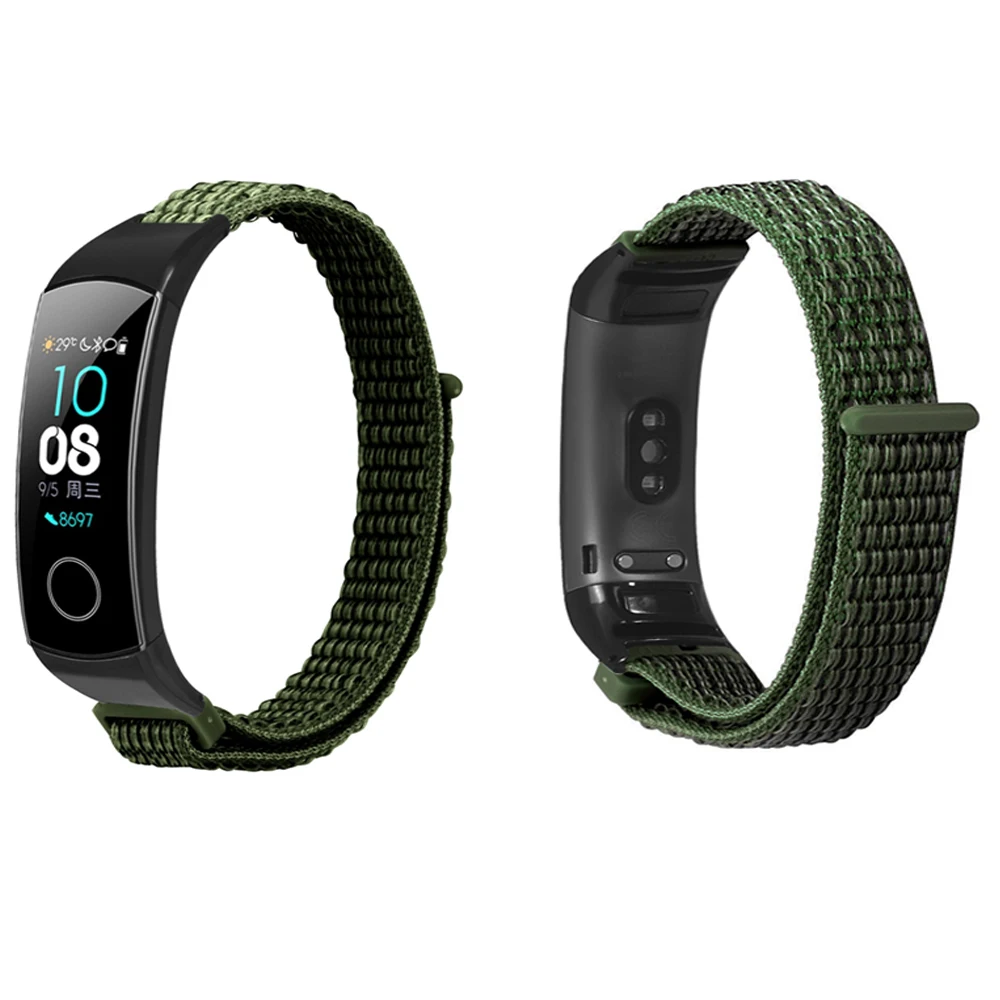 Hangrui браслет для huawei Honor Band 5 Женский Мужской прочный нейлон мягкий изящный ремешок для часов для Honor Band 4 5 браслет для ремня
