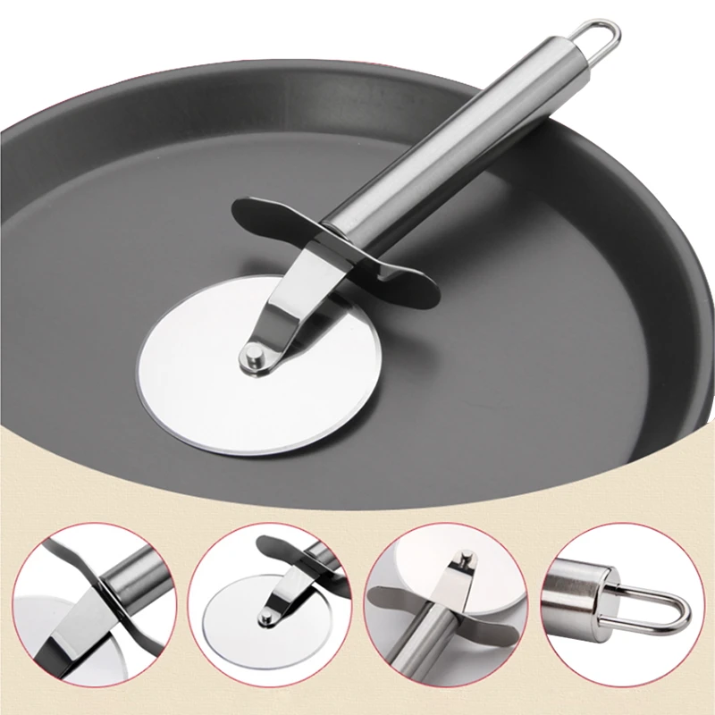 

Stainless Steel Pizza Wheels & Cutter Round Pizza divider & Knife Pastry Pasta Dough Kitchen Tools Baking Cutting Tools