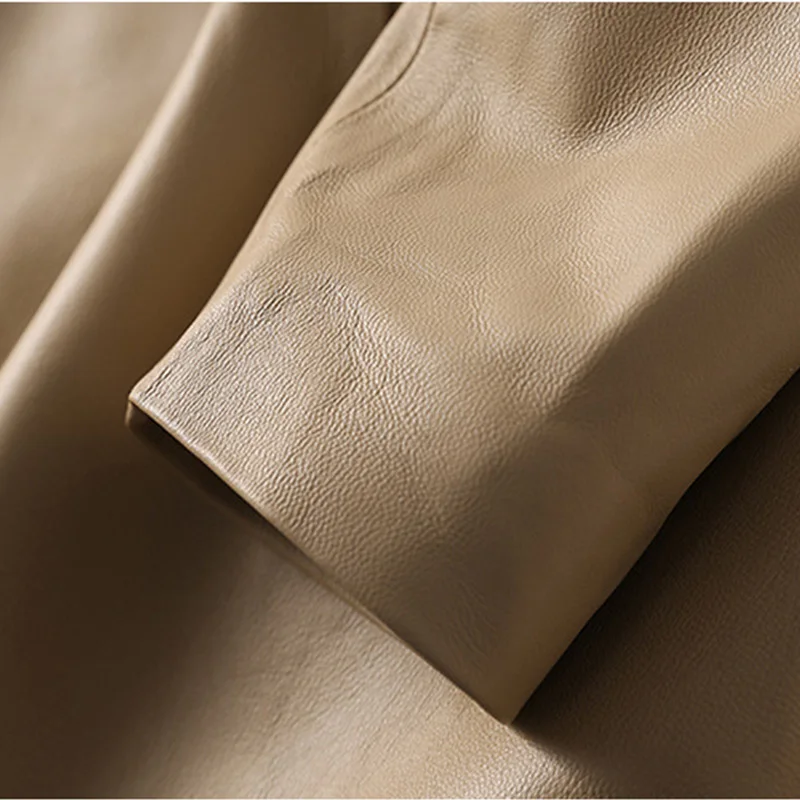 

Elegant Women's Winter Sheepskin Coat Genuine Sheepskin Jacket 2020 Warm Long Trench Natural Leather Coat Office Ladies Outwears