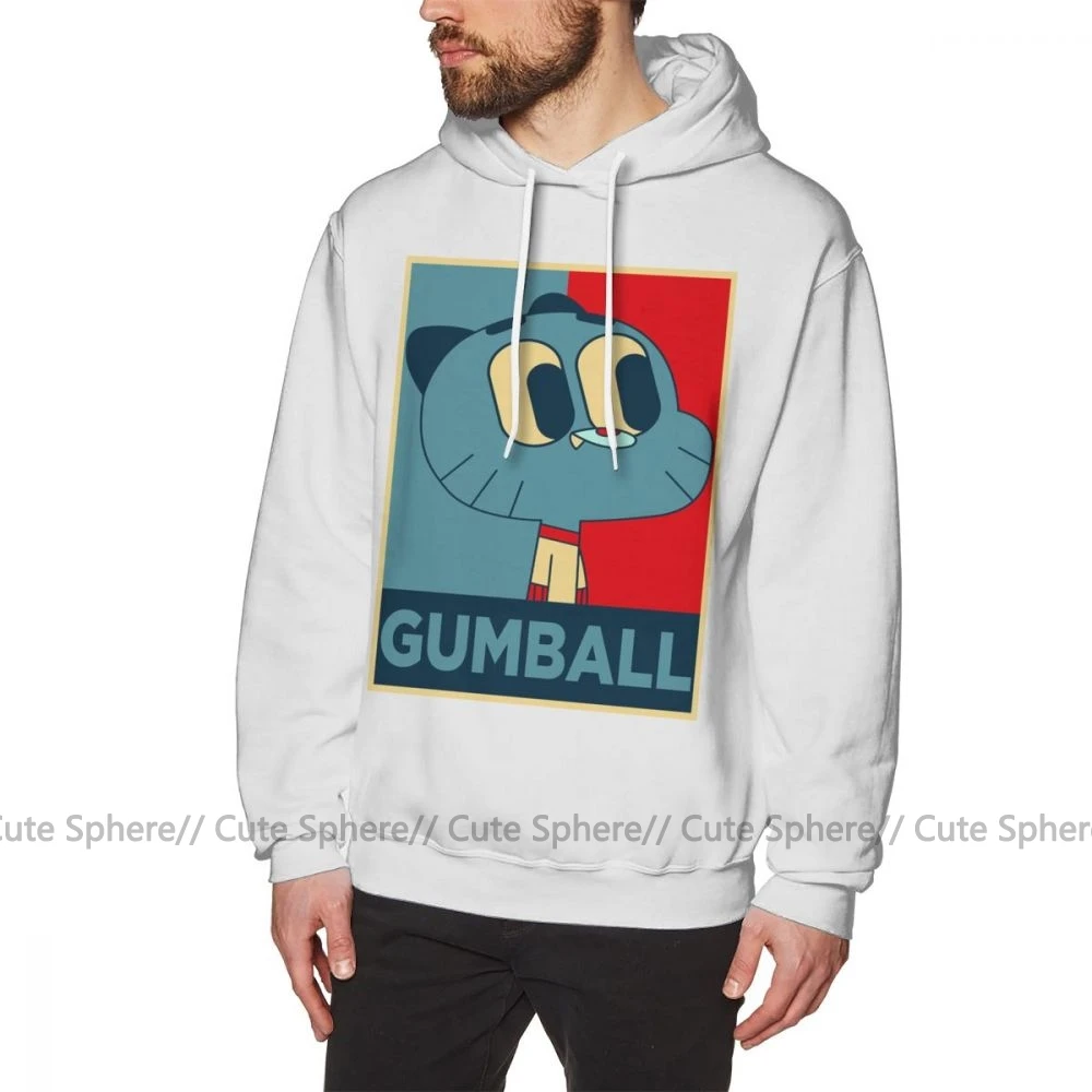Gumball удивительный мир Толстовка удивительный мир Gumball 15 Gumball толстовки Красный Мужской пуловер худи длинные осенние толстовки - Цвет: White