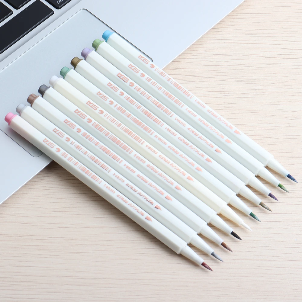 Промоакция маркер для рисования ручки ручка металлического цвета черной бумаги