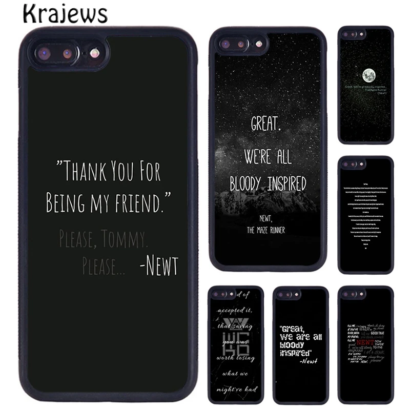 Krajews The Maze Runner Poster Newt quotes Phone Case For iPhone 5s 6s 7 8 plus X XS XR 11 12 13 pro max Samsung Galaxy S9 S10 | Мобильные