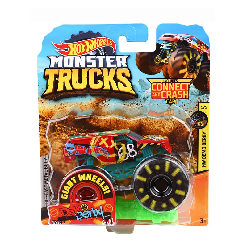 DEMO DERBY Hot Wheels Металлический Игрушечный Автомобиль Monster Trucks ассортимент для больших шин автомобилей Разрушитель FYJ44 Hotwheels Lover коллекция для мальчиков - Цвет: DEMO DERBY