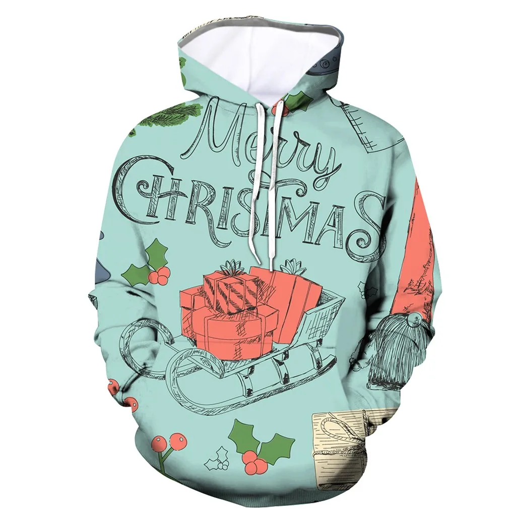 2020 уродливая Рождественская мужская куртка повседневная спортивная одежда с 3D