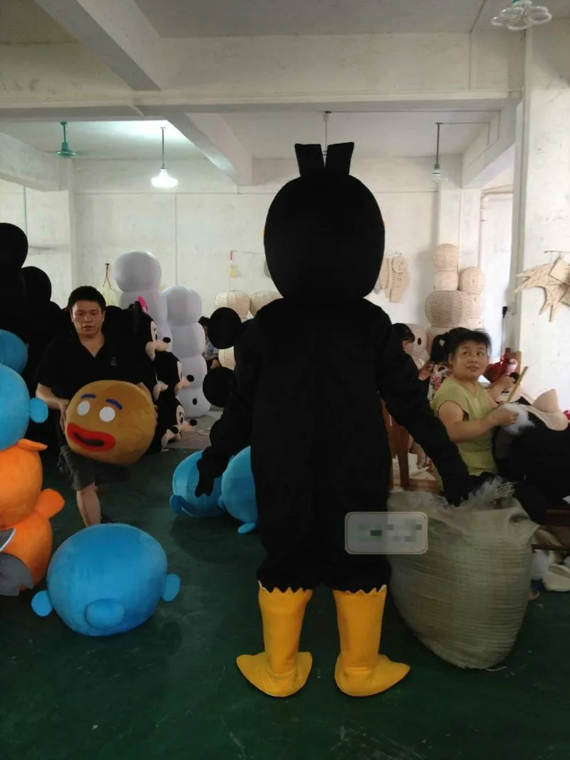 Маскарадный костюм на хэллоуин с изображением утки нарядное платье черной для