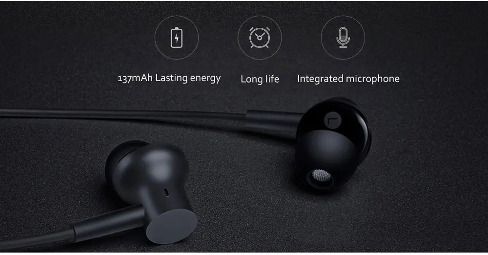 Оригинальные Xiaomi mi Bluetooth наушники с воротником, спортивные наушники-вкладыши, гибридные наушники с двумя драйверами Apt-x Bluetooth 4,1 mi crophone, спортивные наушники с воротником