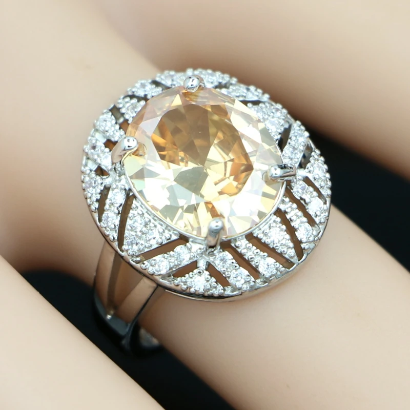 Шампанское яйцо кубического циркония серебро 925 комплекты украшений для женщин