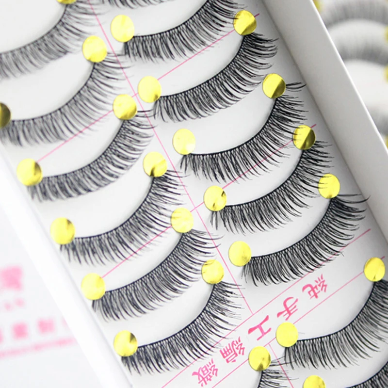 Накладные ресницы 10 пар накладные из хлопка ручная работа Длинные объемные