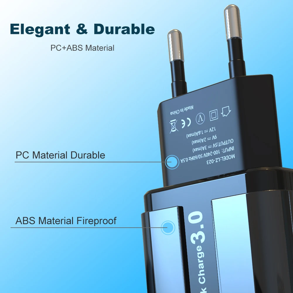 Vanniso 18 Вт QC 3 0 USB зарядное устройство Быстрая зарядка мобильный телефон для iPhone