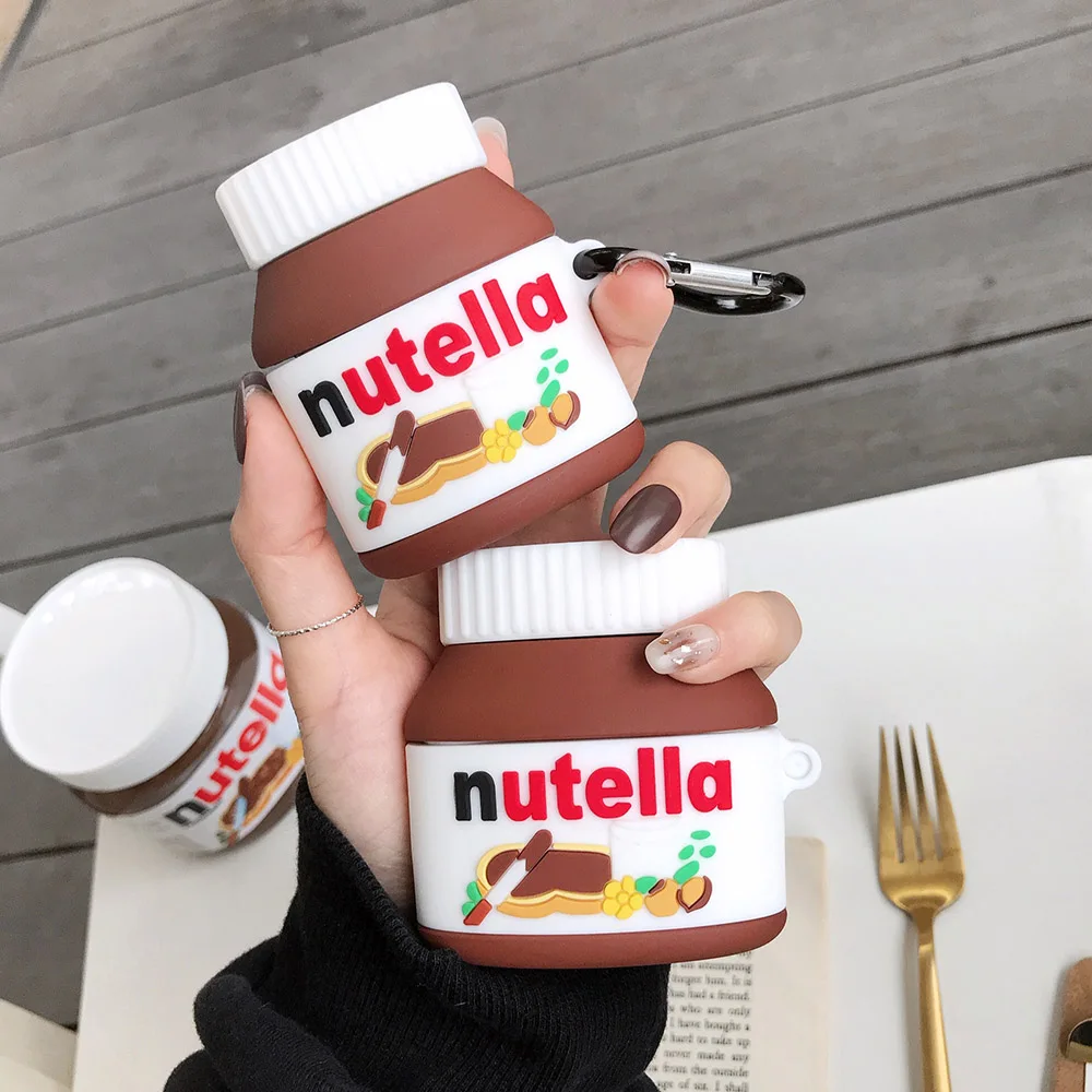 Мультяшный чехол для Airpods Pro 1/2 с изображением пищи пиццы шоколадного соуса кеток