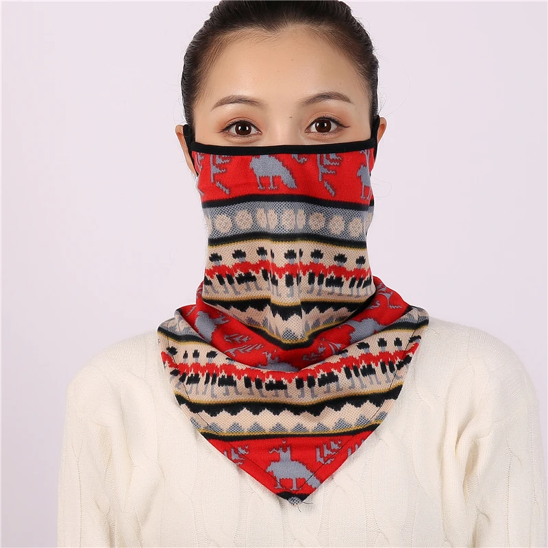 2021 зимний шарф маска для лица женские шарфы с кольцом на шею хлопковые теплые