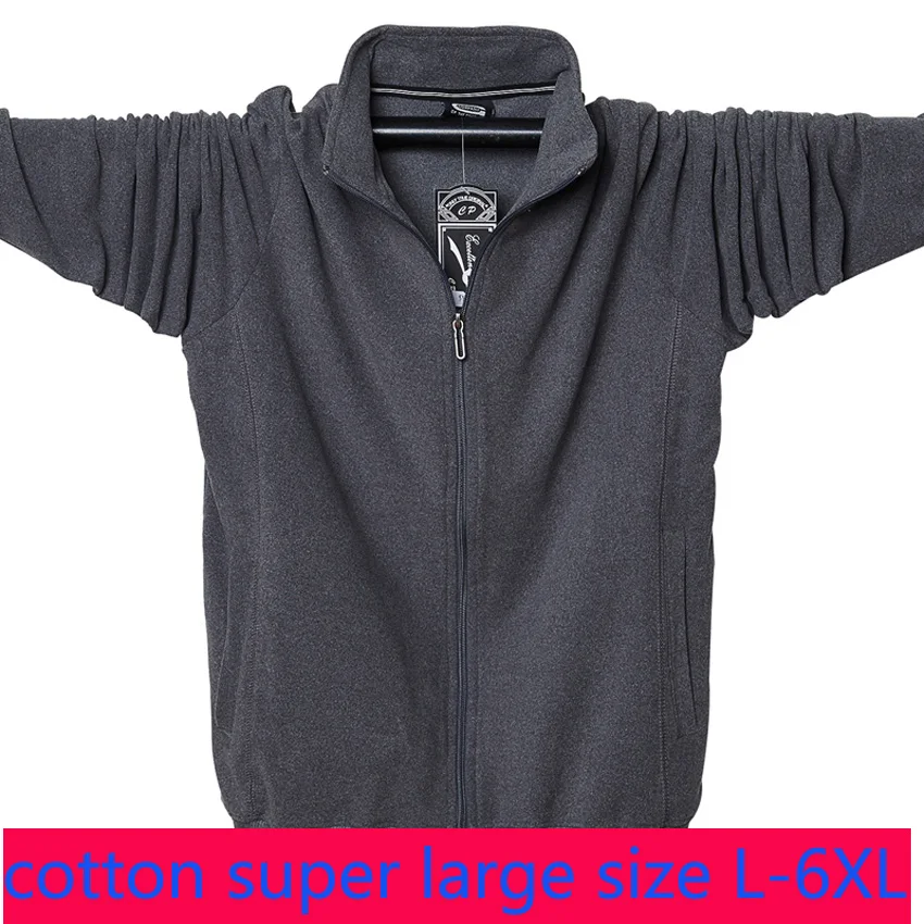 

New Arrival Fashion Winter Extra Super Men Loose Jacket Cotton Cardigan Coat Casual Hoodies Plus Size L XL 2XL 3XL 4XL 5XL 6XL