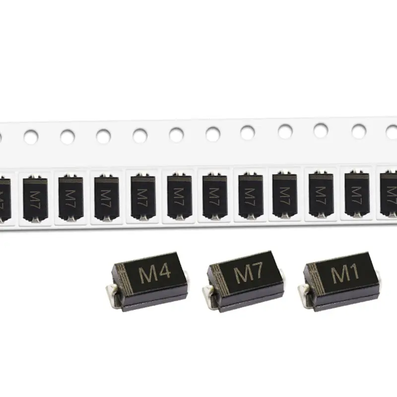 50Pcs SMD Rectifier Diode M7F M7 M4 M2 M1 1A 50V 100V 200V 400V 600V 800V 1000V SMA DO-214AC Electronic Silicon Diodes | Электронные