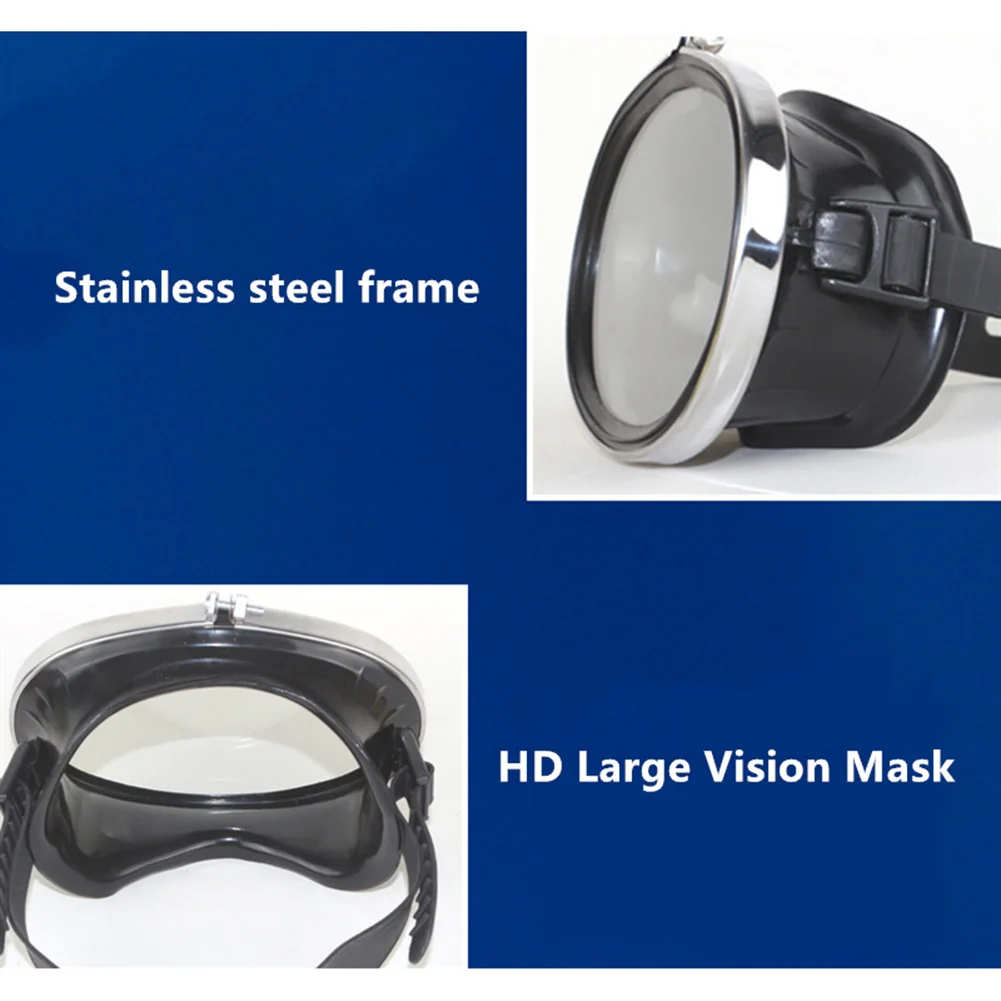 

Underwater Diving Goggles Swimming Equipment Frame Mask Anti Fog Half Face Glasses Lens Snorkeling HD Glass Fisherman Mirror