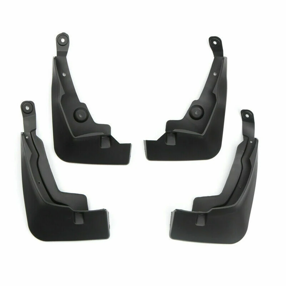 4 шт./компл. Брызговики автомобильные черные хромовые передние и задние