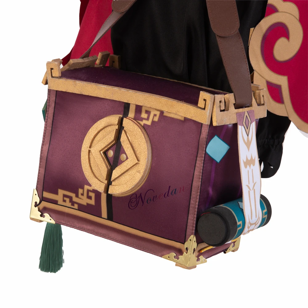 

Genshin Impact Costume Yan Fei Cosplay Wig Shoes Bag Yanfei Dress Halloween Party Game Clothes For Women Girls Anime Suit