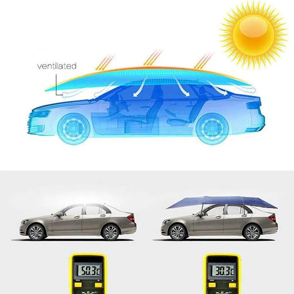 Летнее автомобильное покрытие Солнцезащитный чехол автомобильный защитный зонт