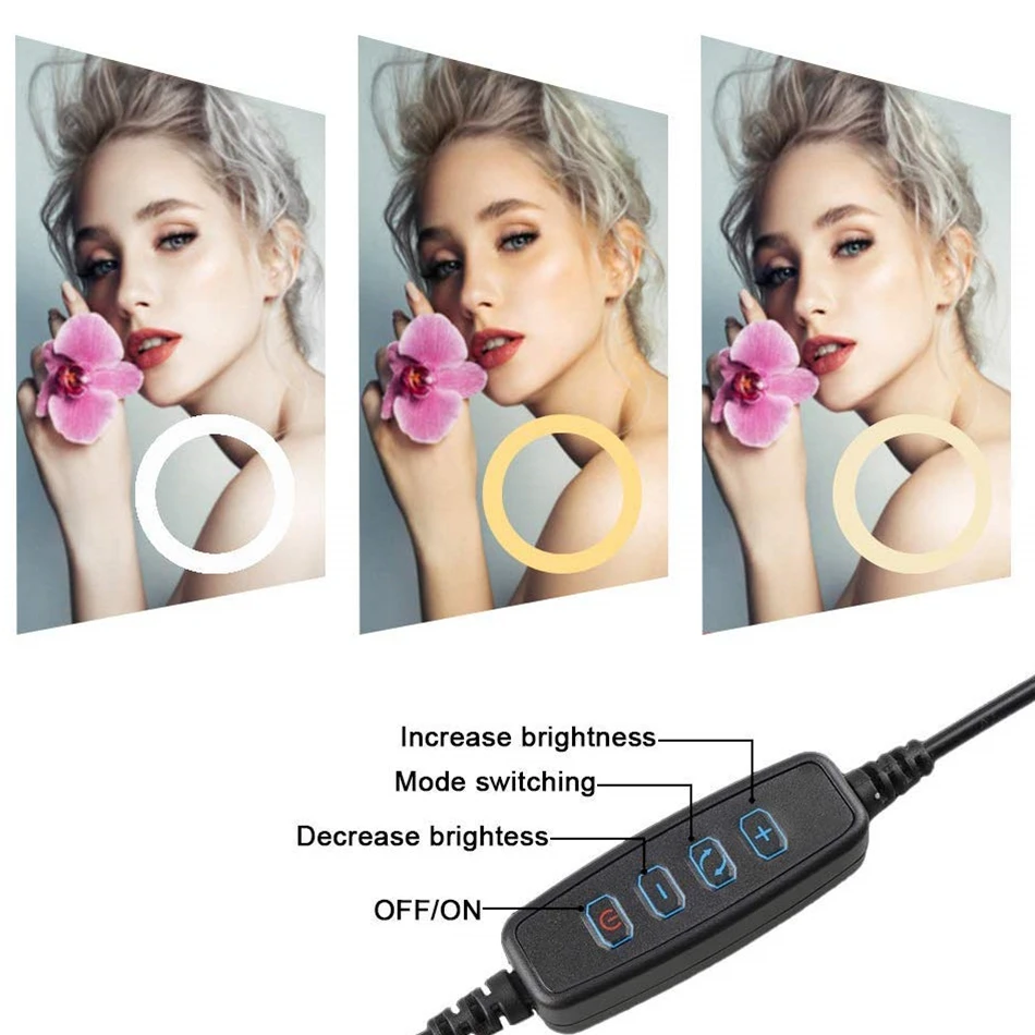 selfie ring lamp led ring light selfie for ring phone photography lighting camera tripod kit photo equipment para air black free global shipping