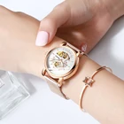 Женские наручные часы HAIQIN, спортивные механические часы, модные кожаные часы