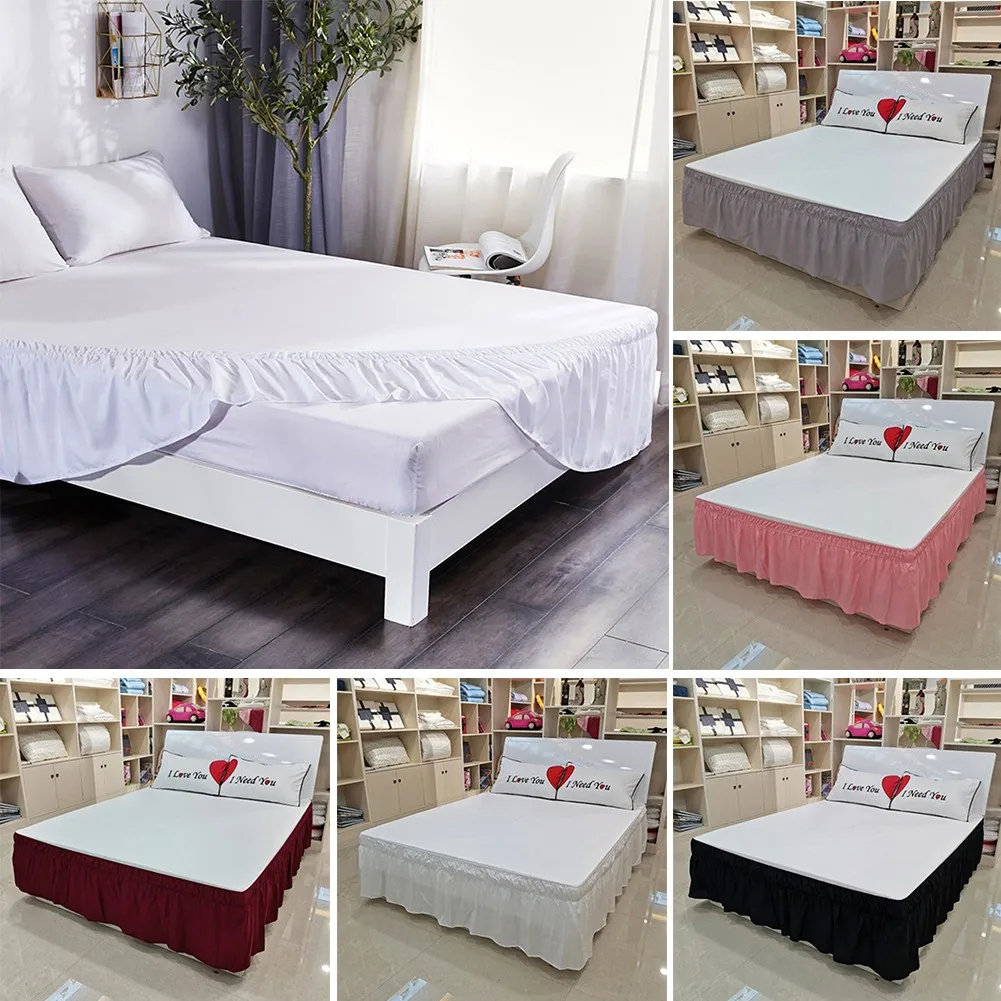 

Microfiber Mattress Cover Bedding Bed Dust Ruffle Stretch Bed Skirt Hollow Dust Ruffle Valance Bed Covers