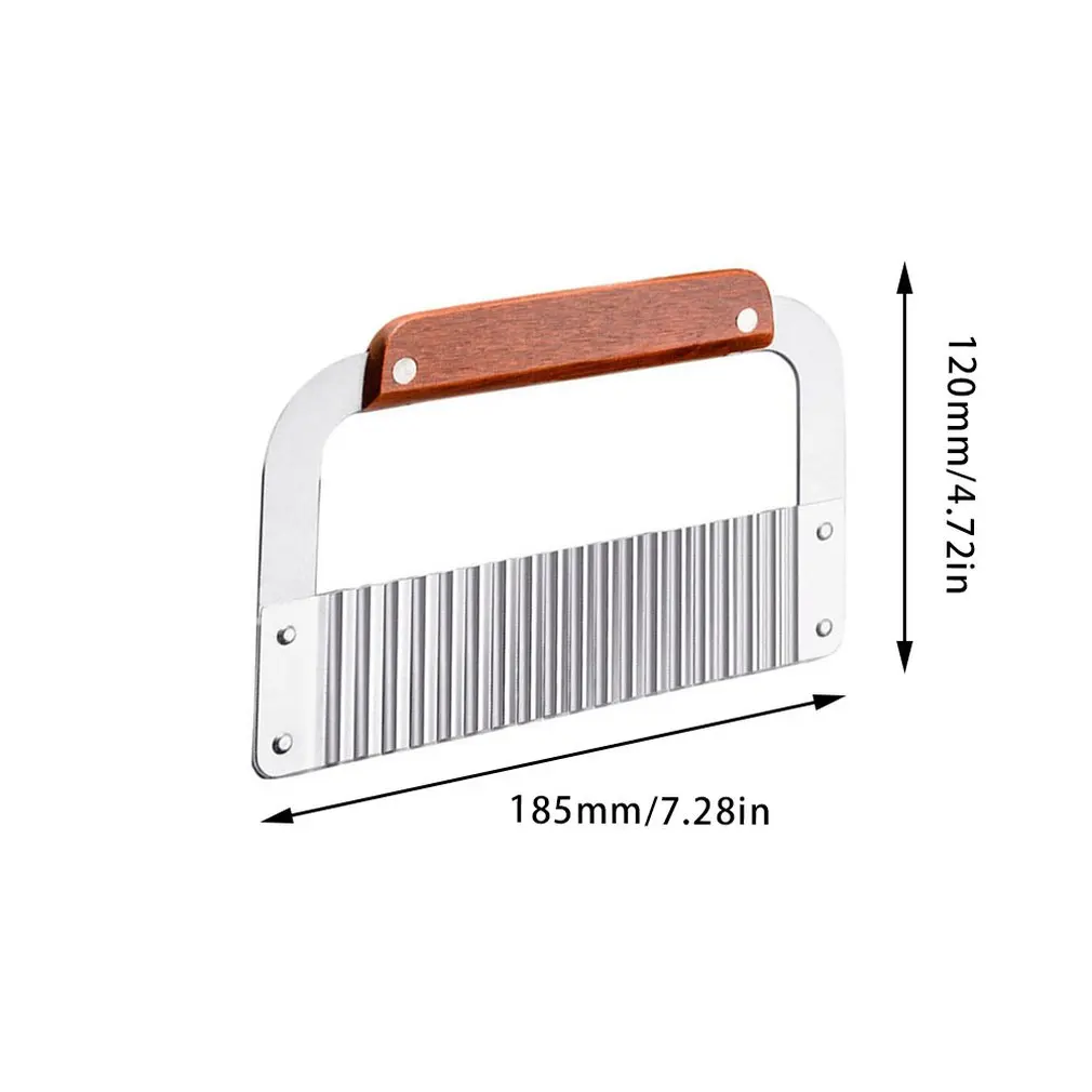 

Stainless Steel Corrugated Knife Creative Wave Potato Knife Potato Cut Kitchen Fries Cut Supplies