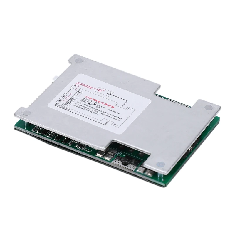 Hot 3C-13S 48V 30A Li-Ion Lipolymer Battery Protection Board BMS PCB with Balance Heatsink for E-Bike EScooter | Электроника