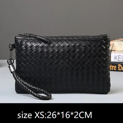 black XS Клатчи универсальные модные сумки ручной работы для мужчин и женщин портмоне конверты клатч, Курьерская сумка сумки А4 файл Пакет ipad сумка - Цвет: black XS