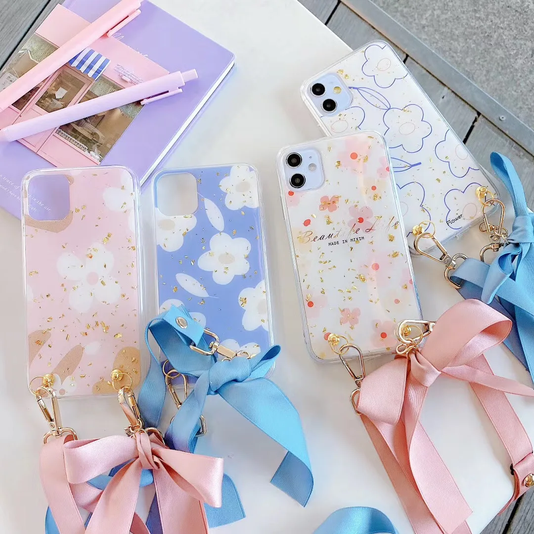 

Gold foil flower Apple 11ProMax mobile phone case iPhonexs lens full package 8p diagonal application