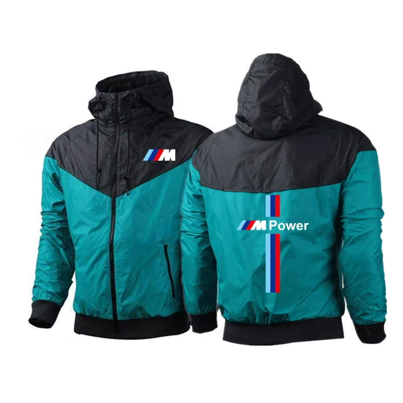 

Brand BMW M Jackets For Men Clothing 2021 Fashion Casual Hooded Windbreaker Jacket Men Coats Zipper Bomber Jacket Ropa Hombre