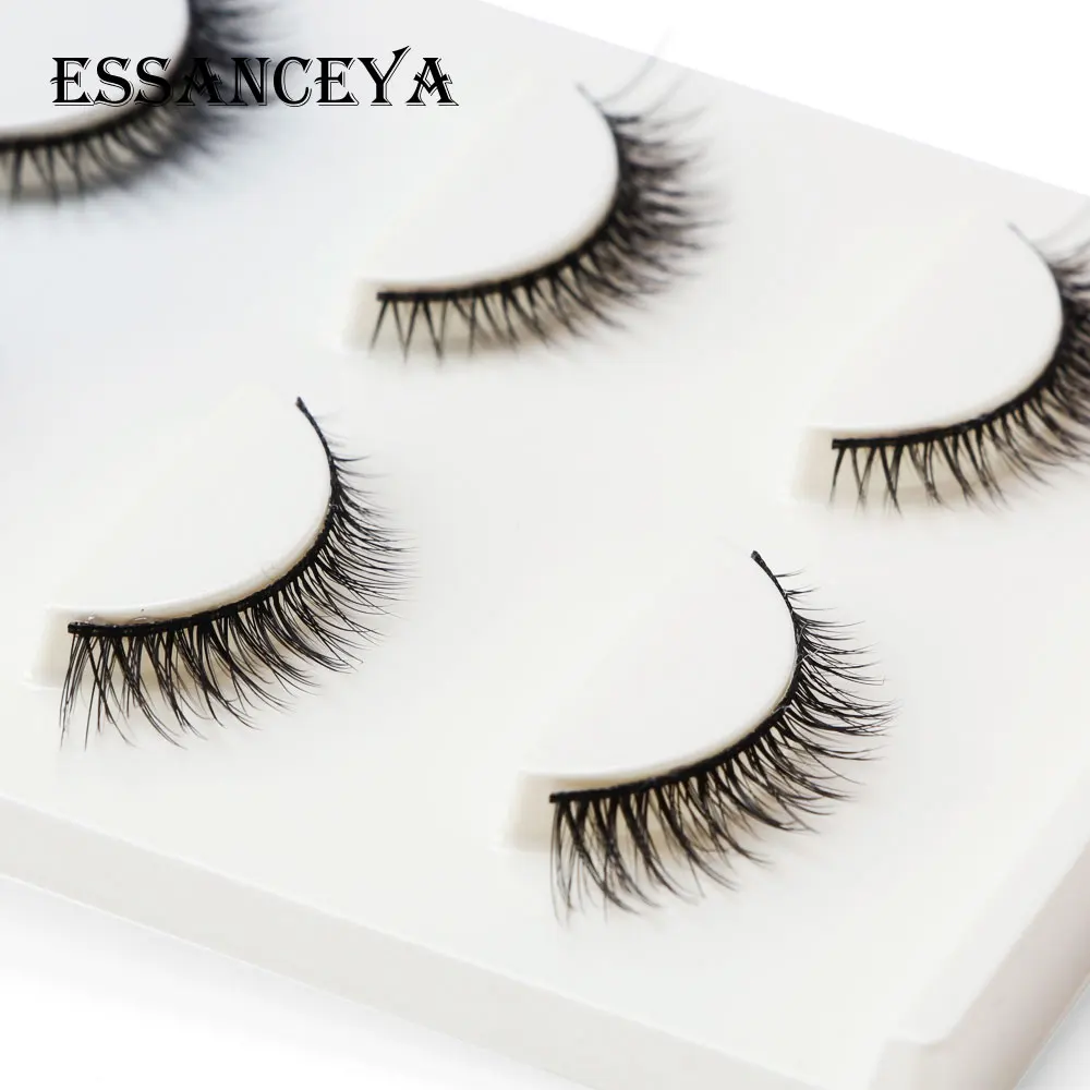 ESSANCEYA 3 пары натуральных накладных ресниц для наращивания Макияж инструмент