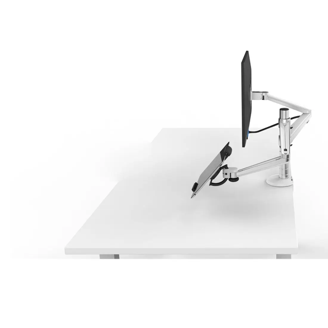 XT-XINTE Aluminum Alloy Double-section Arm Combined Bracket Adjustable For Monitor 9-10 inch Tablet PC Desktop Laptop Notebook