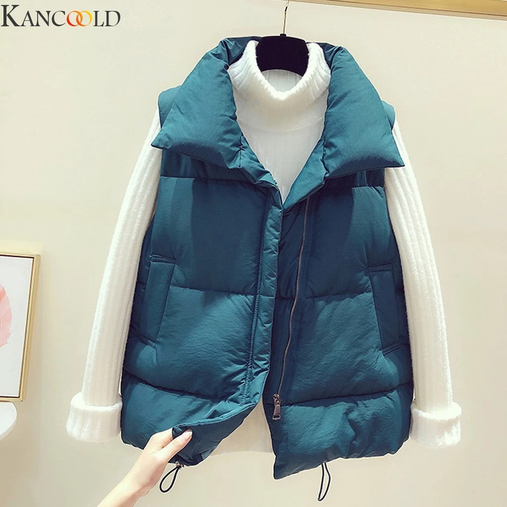 KANCOOLD новинка Модный женский жилет пальто на осень и зиму теплый толстый короткий
