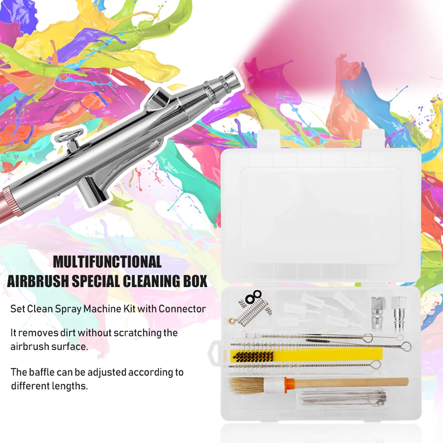 Аэрограф для чистки инструмент ремонта металлическая игольчатая щетка тела тату