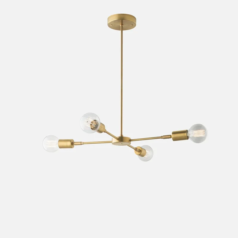 Подвесной потолочный светильник в скандинавском стиле деревянный светодиодный