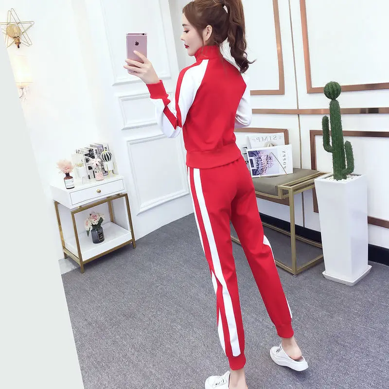 

Leisure sports suit women's 2021 spring and autumn new loose and thin cardigan two piece set