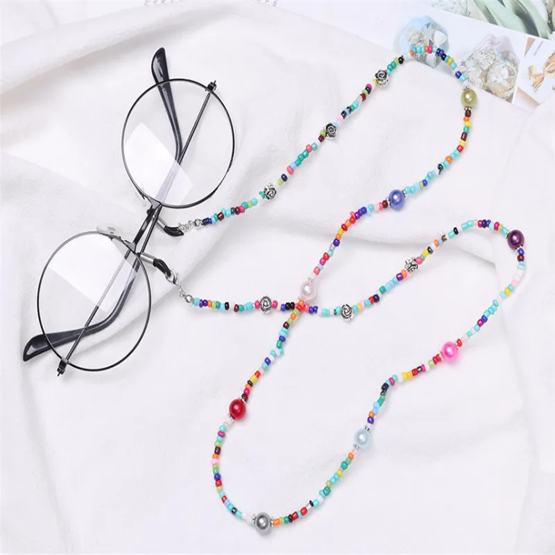 

Multicolor Glass Beaded Eyeglass Chain Sunglasses Reading Glasses Strap Eyewear Cord Women's Glasses Accessories