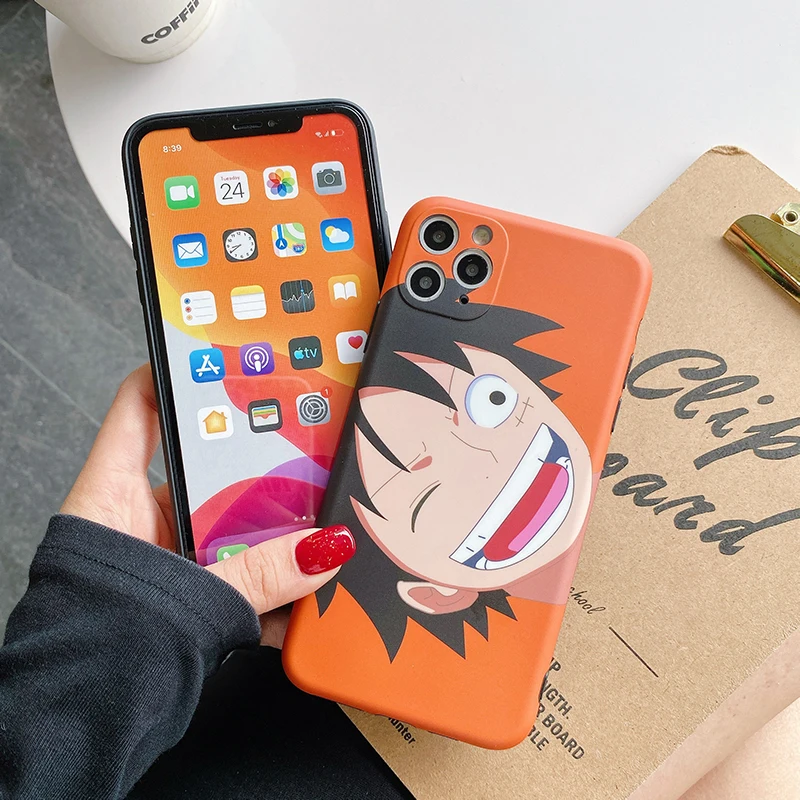 

Japan Anime One Piece Phone Case for Aplle Iphone 12 11 Pro XS MAX 6S 7 8 Plus X XR Cartoon ZORO Luffy Soft Silicone Cover Coque