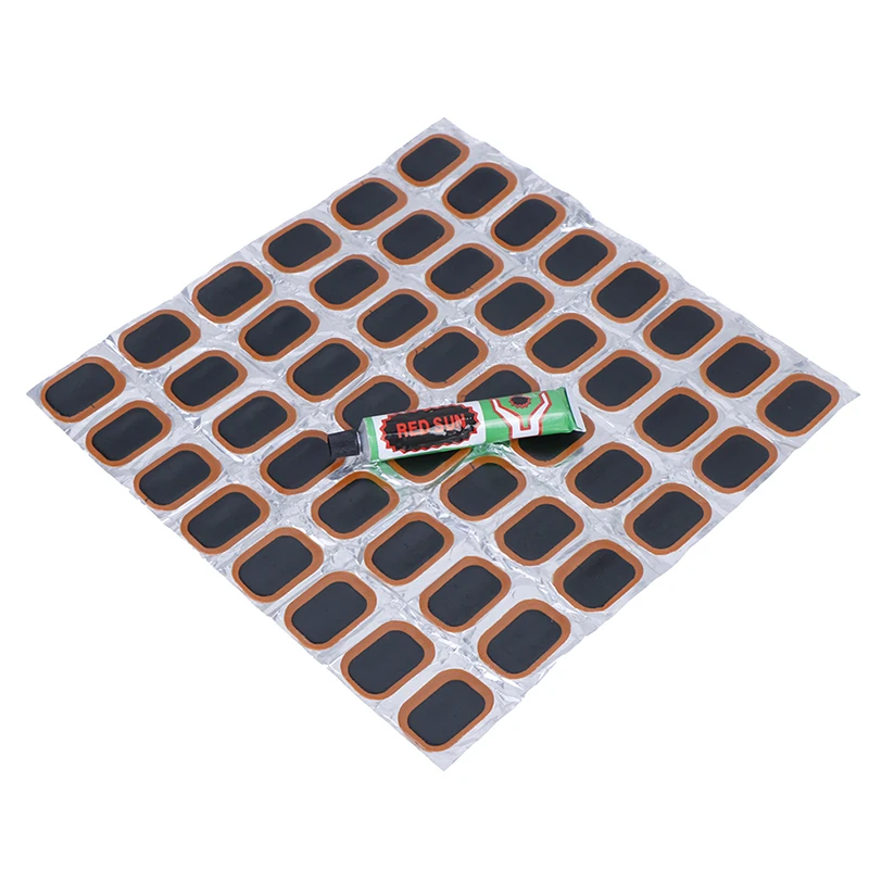 Repair Tools Kits 48 Pcs+1 Glue Round Bicycle Bike Tire Tyre Rubber Patch Piece Cycling Puncture | Спорт и развлечения