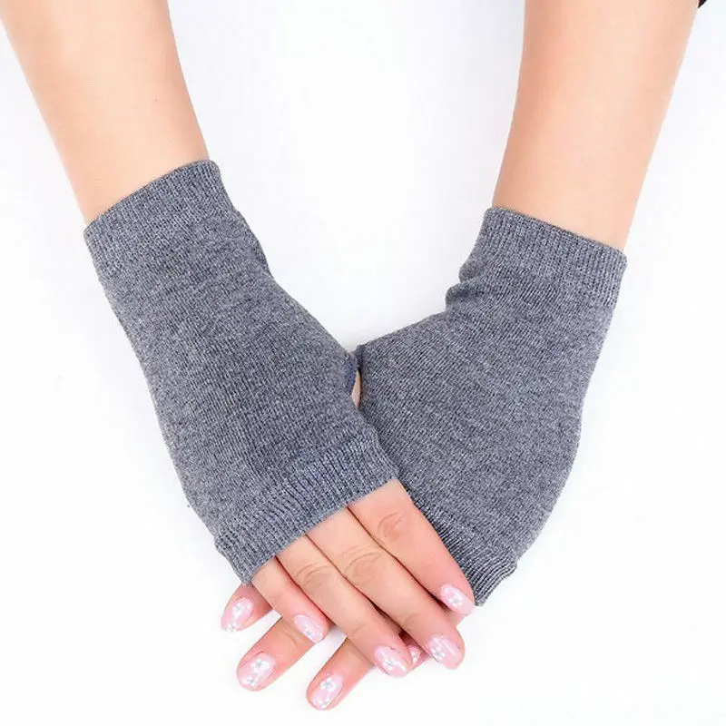 1 Pair Winter Women Cashmere Warmer Gloves Long Unisex Men Arm Crochet Knitting Cotton Mitten Fingerless Fashion | Аксессуары для